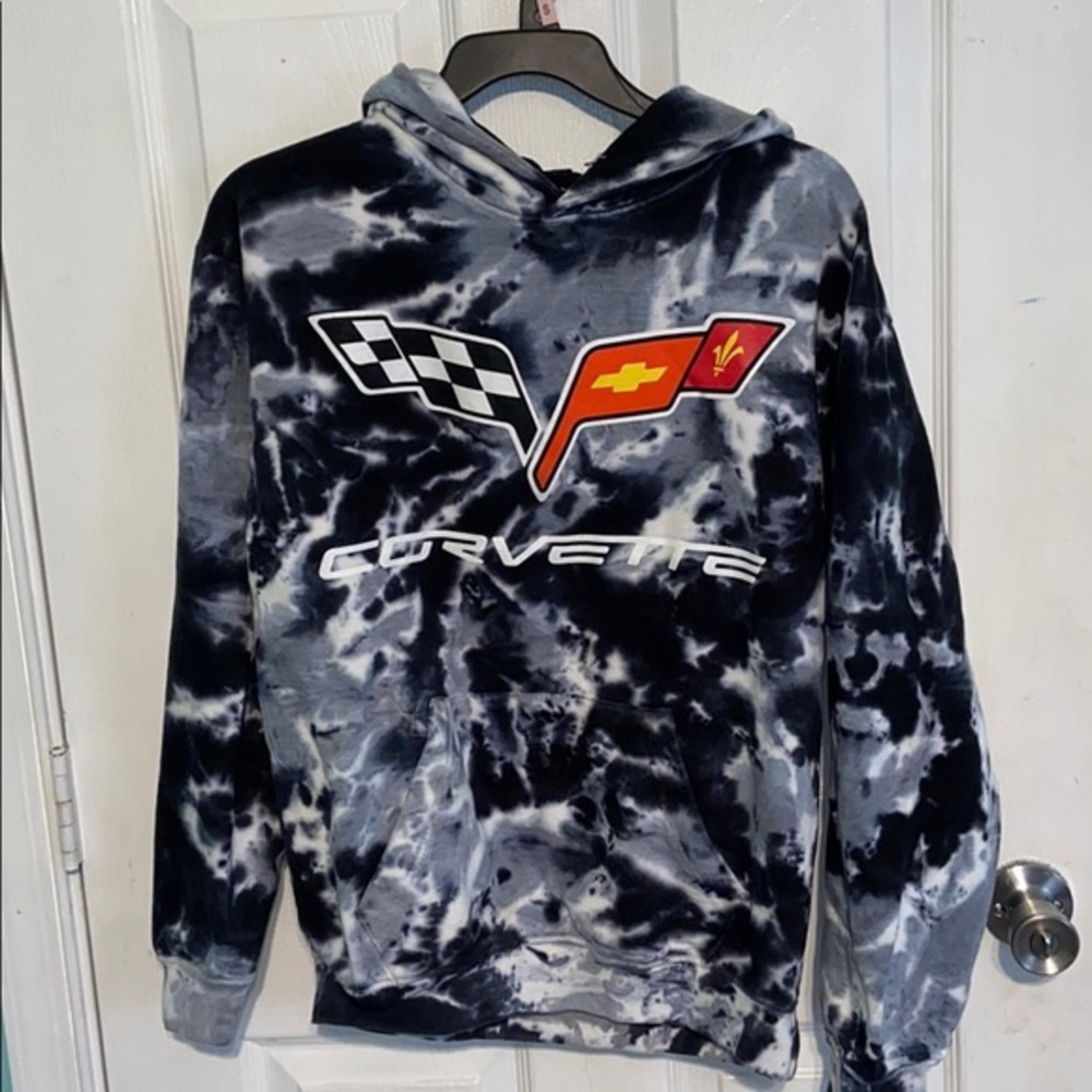 Blue Tie Dye Corvette Hoodie